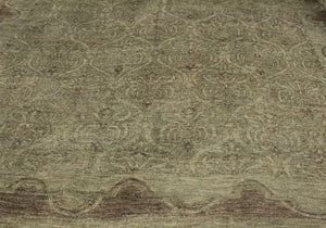 handmade Over Dyed Over Dyed Teal Green Red Hand Knotted RECTANGLE 100% WOOL area rug 8' x 10'