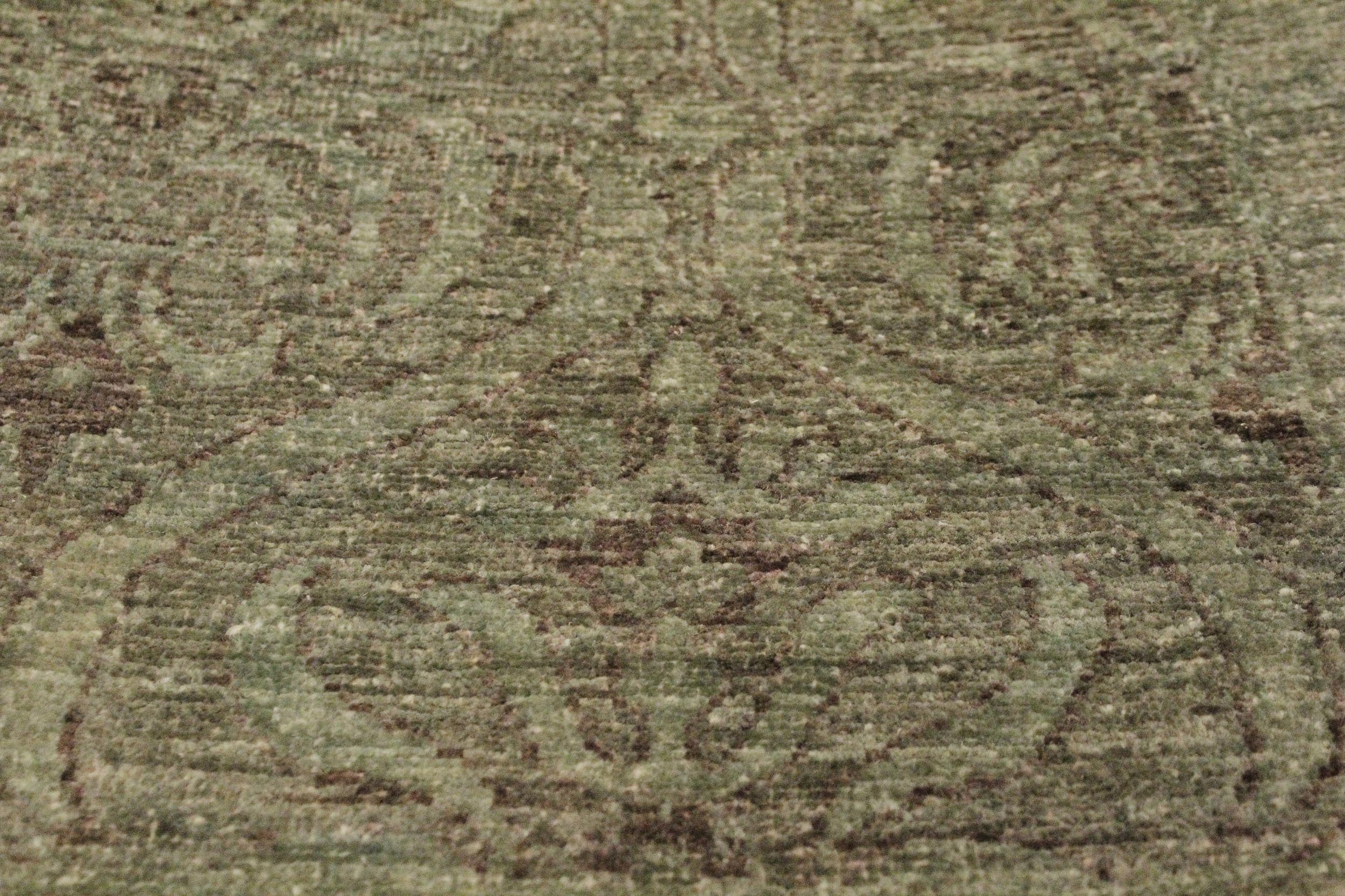 handmade Over Dyed Over Dyed Teal Green Red Hand Knotted RECTANGLE 100% WOOL area rug 8' x 10'
