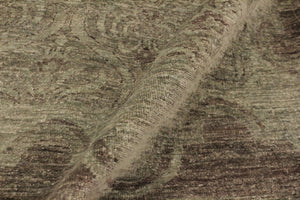 handmade Over Dyed Over Dyed Teal Green Red Hand Knotted RECTANGLE 100% WOOL area rug 8' x 10'