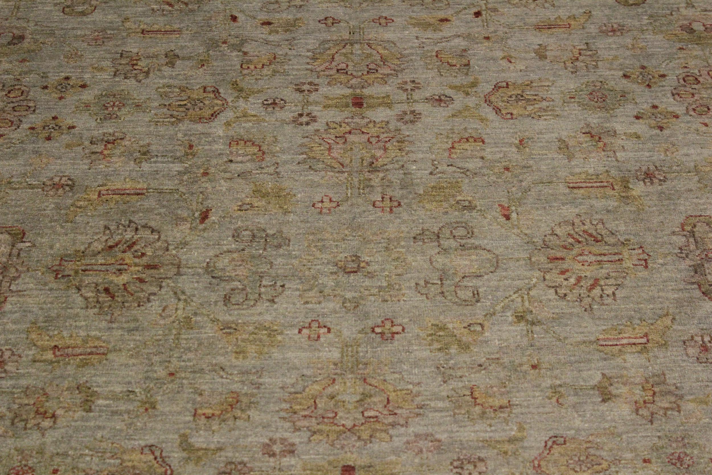 handmade Over Dyed Over Dyed Grayish Blu Gold Hand Knotted RECTANGLE 100% WOOL area rug 8' x 10'