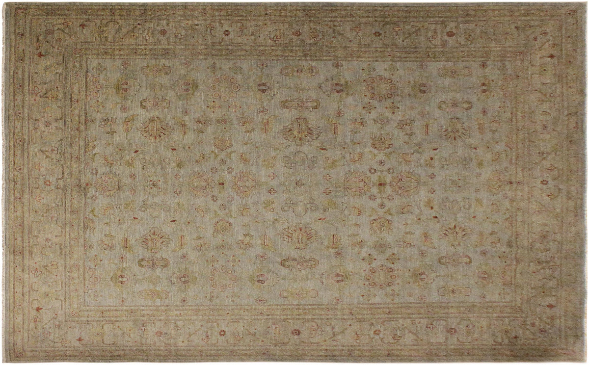 8x10 hand knotted overdyed wool rug in gray and gold - Artisan Overdyed Loree