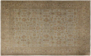 8x10 hand knotted overdyed wool rug in gray and gold - Artisan Overdyed Loree