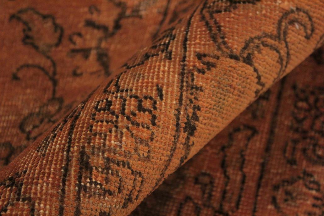 handmade Vintage Vintage Rust Brown Hand Knotted RECTANGLE 100% WOOL area rug 8x11