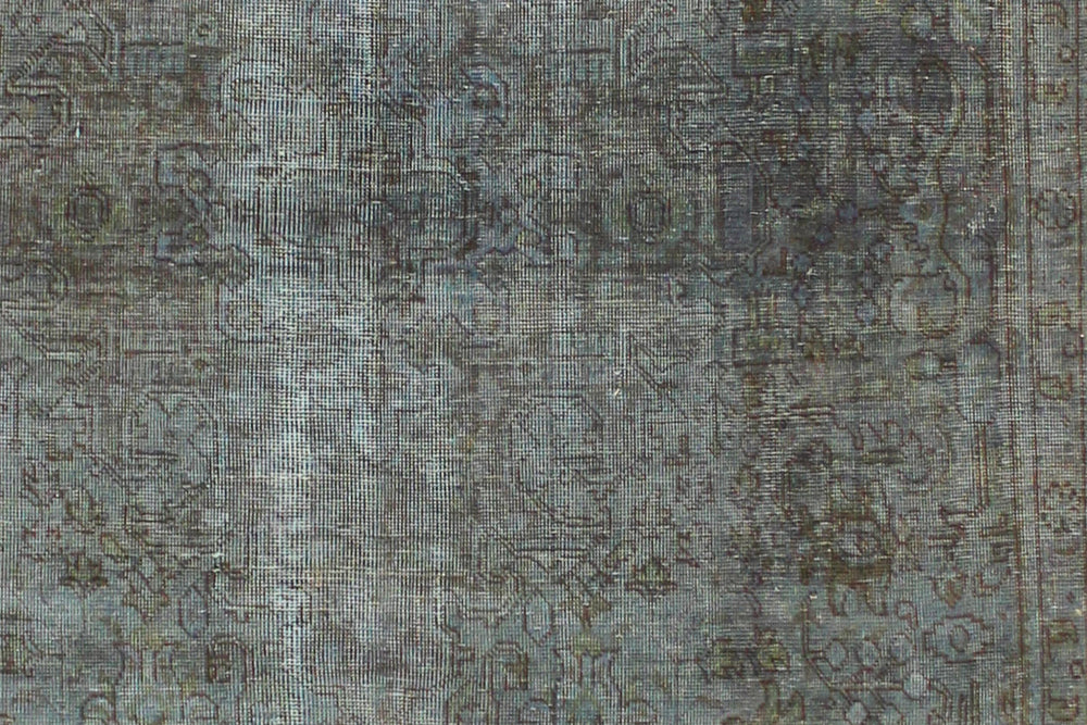 handmade Modern Vintage Blue Brown Hand Knotted RECTANGLE 100% WOOL area rug 8' x 11'