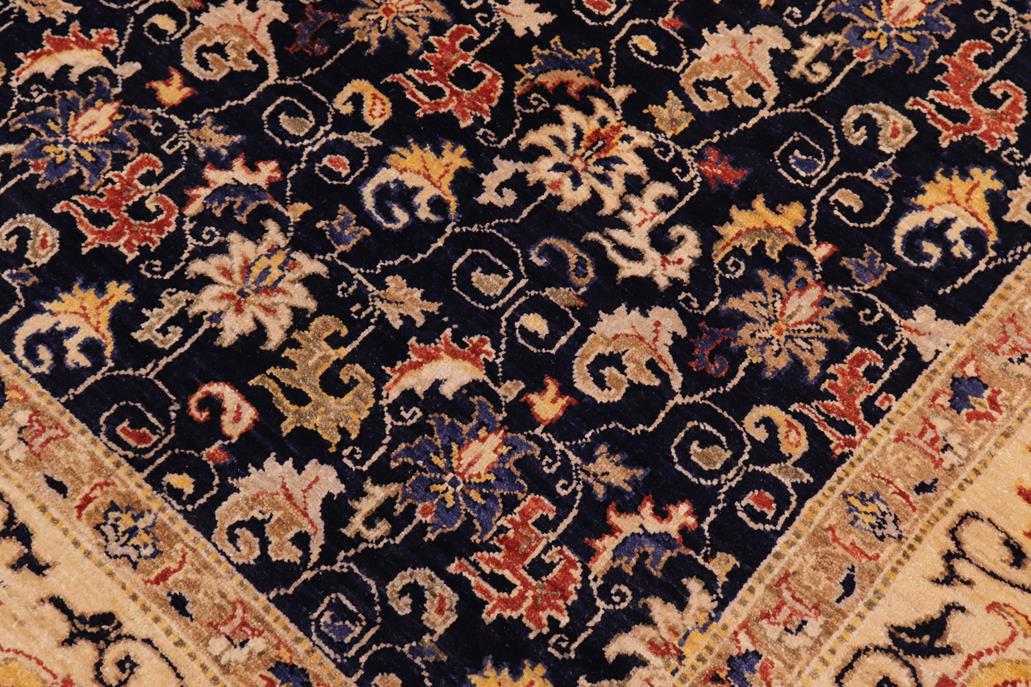 handmade Transitional Kafkaz Blue Lt. Gold Hand Knotted RECTANGLE 100% WOOL area rug 8 x 10