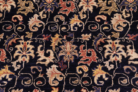 handmade Transitional Kafkaz Blue Lt. Gold Hand Knotted RECTANGLE 100% WOOL area rug 8' x 10'