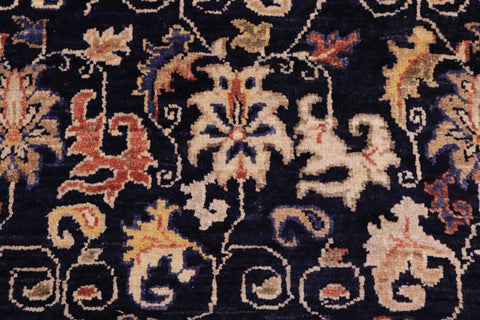 handmade Transitional Kafkaz Blue Lt. Gold Hand Knotted RECTANGLE 100% WOOL area rug 8' x 10'