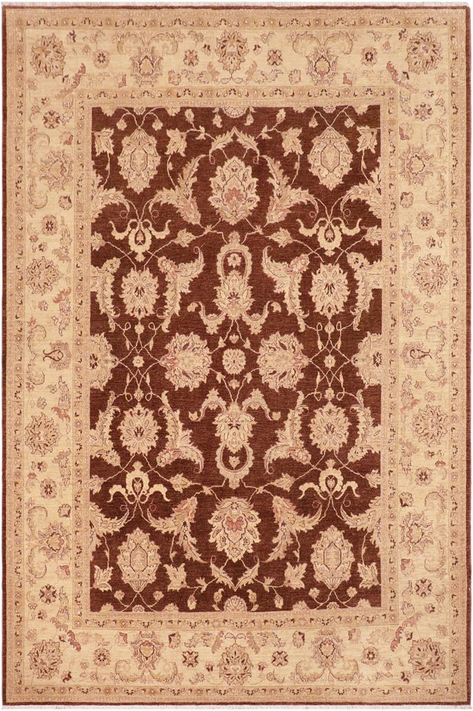 handmade Traditional Kafkaz Brown Beige Hand Knotted RECTANGLE 100% WOOL area rug 8 x 10