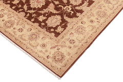 handmade Traditional Kafkaz Brown Beige Hand Knotted RECTANGLE 100% WOOL area rug 8 x 10