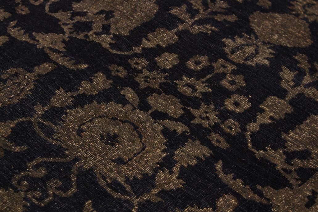 handmade Vintage Vintage Blue Brown Hand Knotted RECTANGLE 100% WOOL area rug 8x12