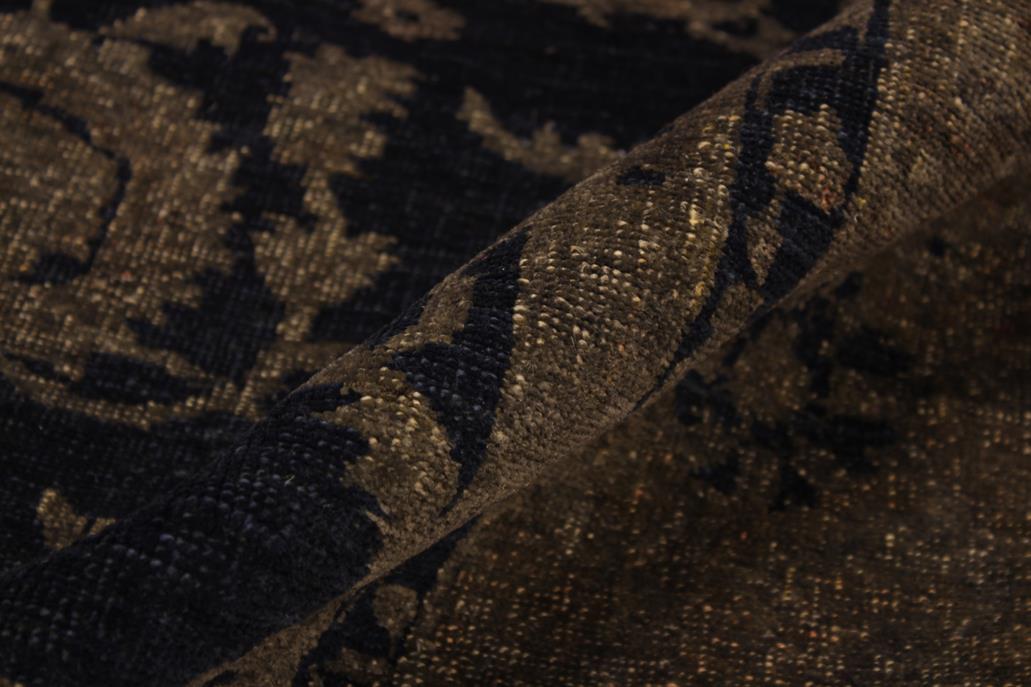 handmade Vintage Vintage Blue Brown Hand Knotted RECTANGLE 100% WOOL area rug 8x12