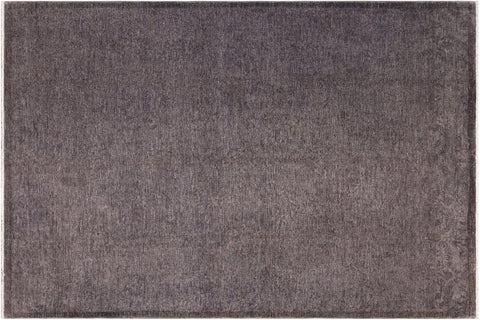 handmade Over Dyed Over Dyed Gray Gray Hand Knotted RECTANGLE 100% WOOL area rug 8' x 10'