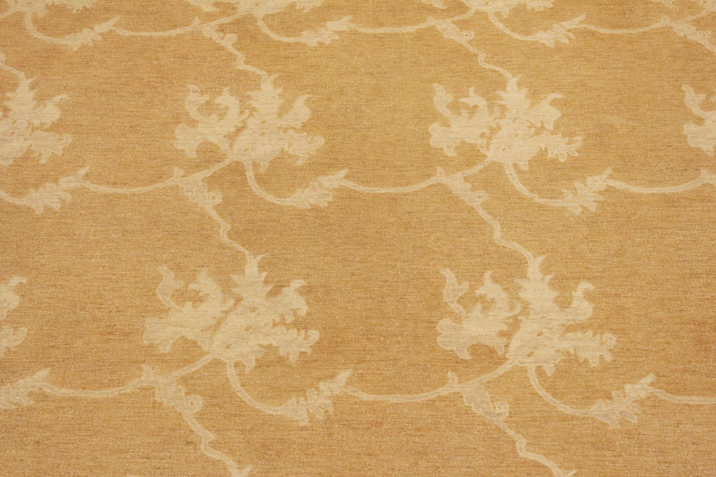 handmade Modern Kafkaz Dull Orange Tan Hand Knotted RECTANGLE 100% WOOL area rug 9' x 12'
