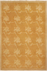 handmade Transitional Kafkaz Dull Orange Tan Hand Knotted RECTANGLE 100% WOOL area rug 9 x 12