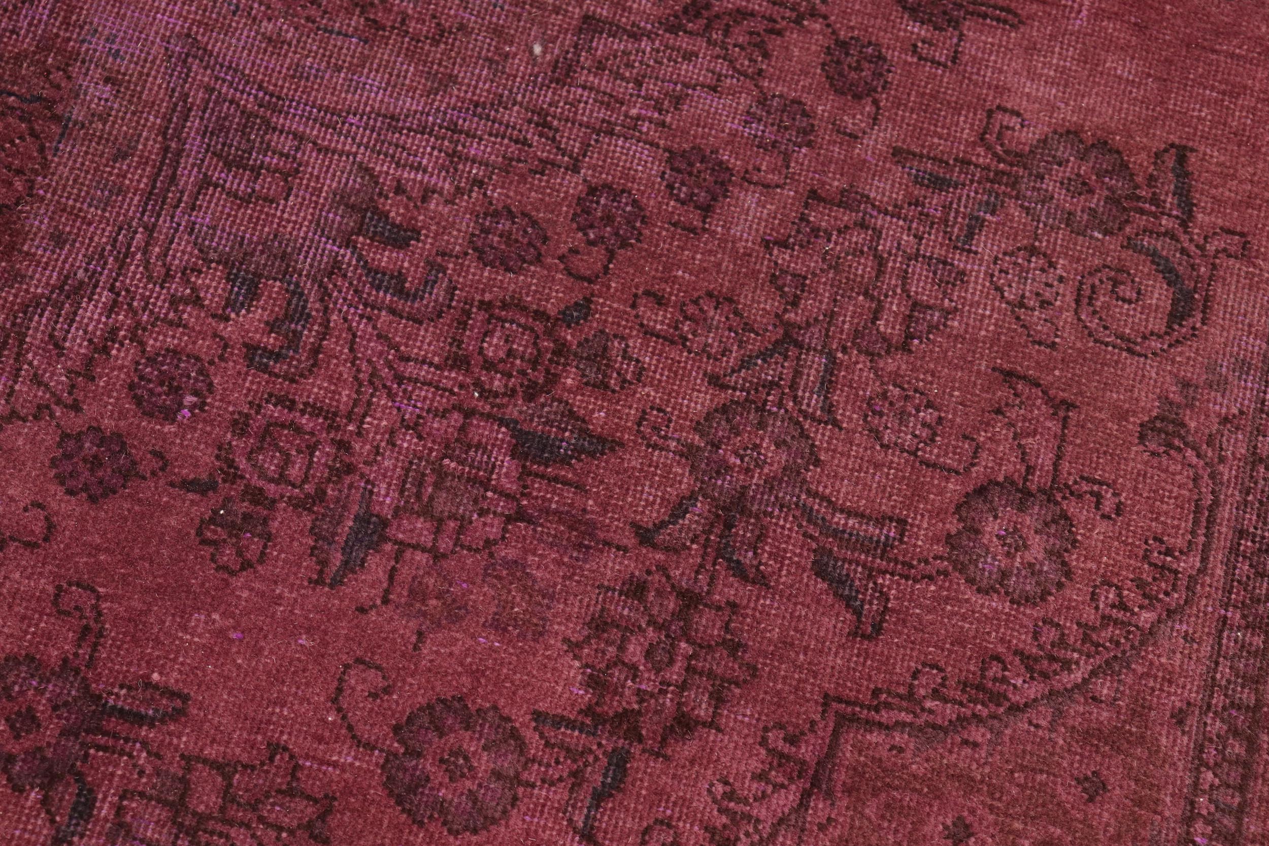 handmade Modern Vintage Purple Brown Hand Knotted RECTANGLE 100% WOOL area rug 7' x 10'