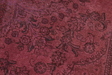 handmade Modern Vintage Purple Brown Hand Knotted RECTANGLE 100% WOOL area rug 7' x 10'