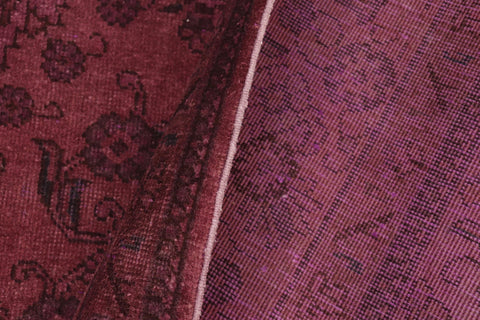 handmade Modern Vintage Purple Brown Hand Knotted RECTANGLE 100% WOOL area rug 7' x 10'