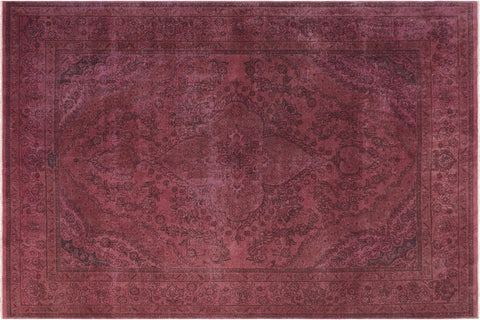 handmade Modern Vintage Purple Brown Hand Knotted RECTANGLE 100% WOOL area rug 7' x 10'