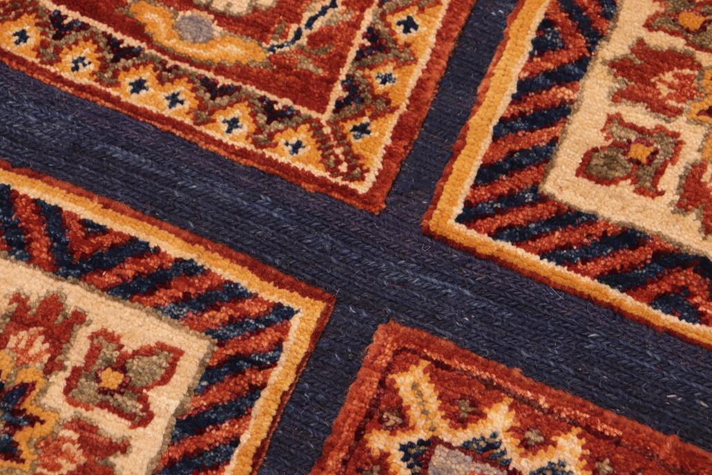 handmade Transitional Berjusta Blue Beige Hand Knotted RECTANGLE 100% WOOL area rug 8 x 10