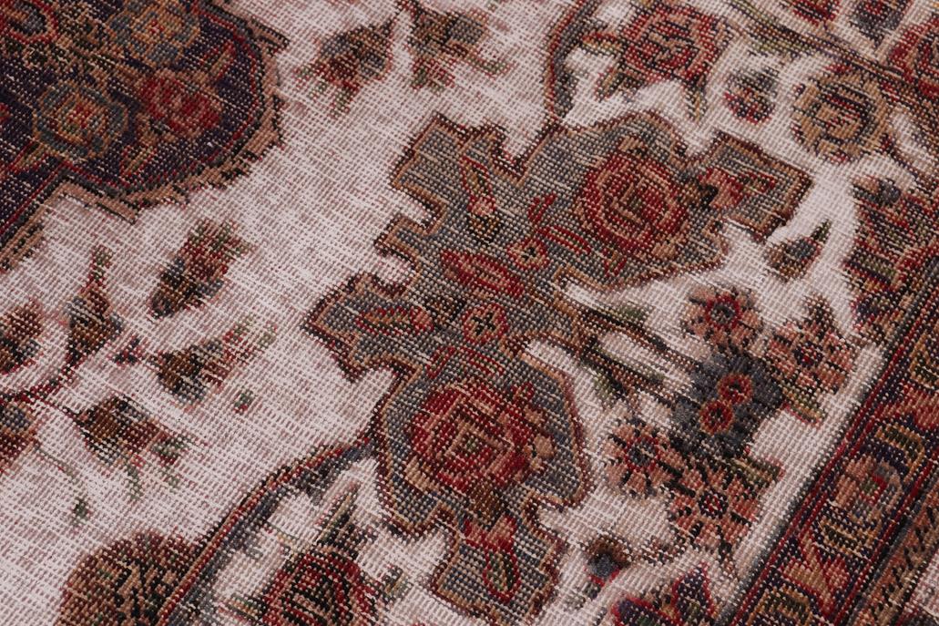 handmade Vintage Vintage Beige Red Hand Knotted RECTANGLE 100% WOOL area rug 8x10