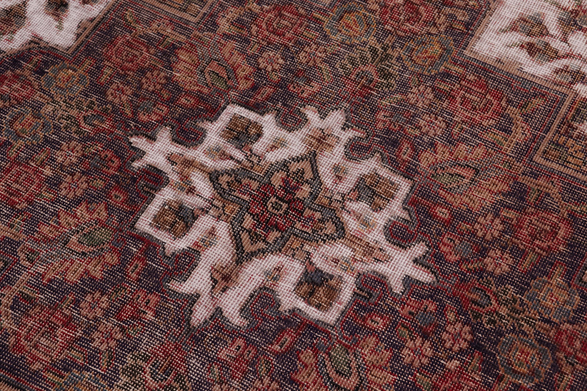 handmade Vintage Vintage Beige Red Hand Knotted RECTANGLE 100% WOOL area rug 8' x 10'