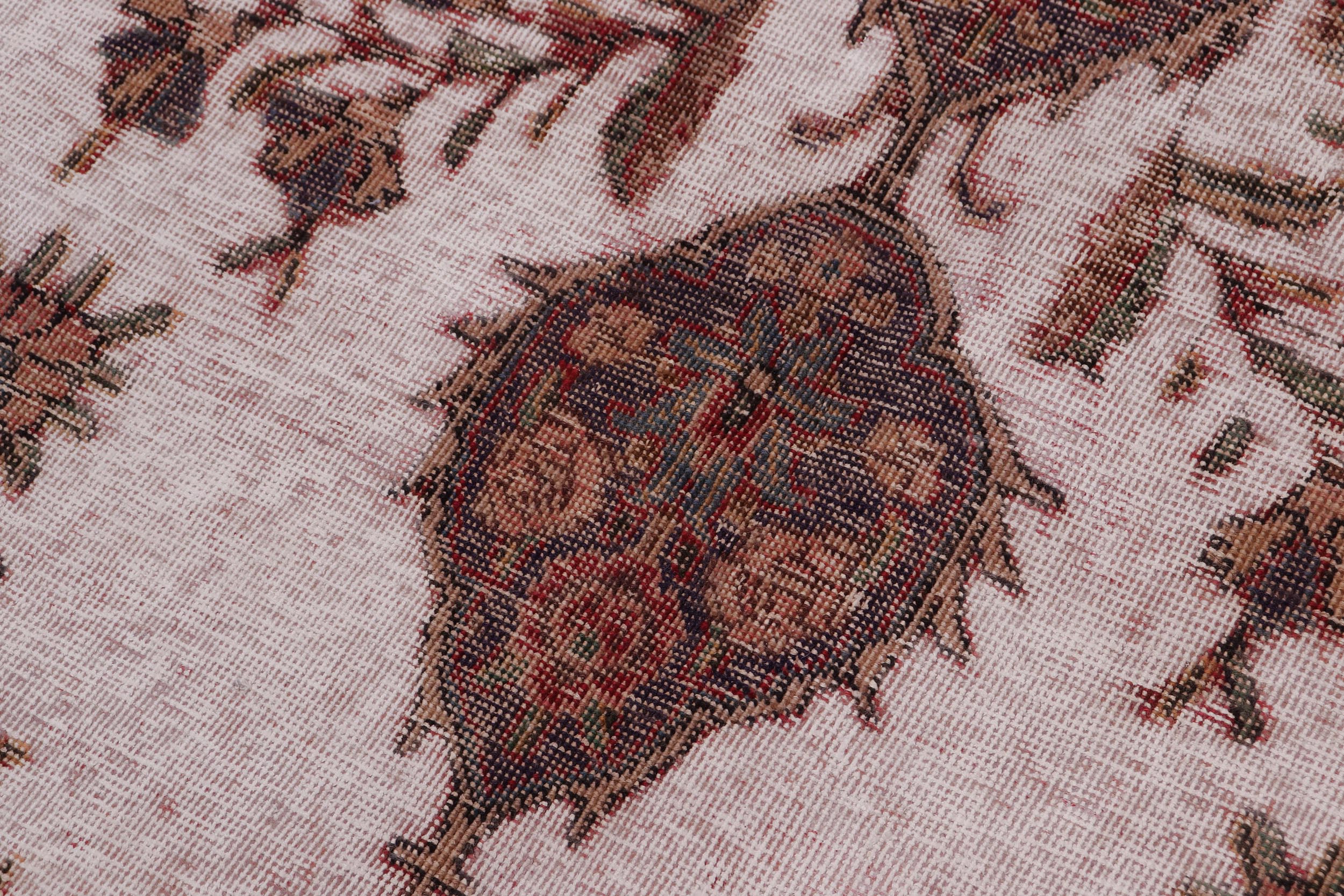 handmade Vintage Vintage Beige Red Hand Knotted RECTANGLE 100% WOOL area rug 8' x 10'