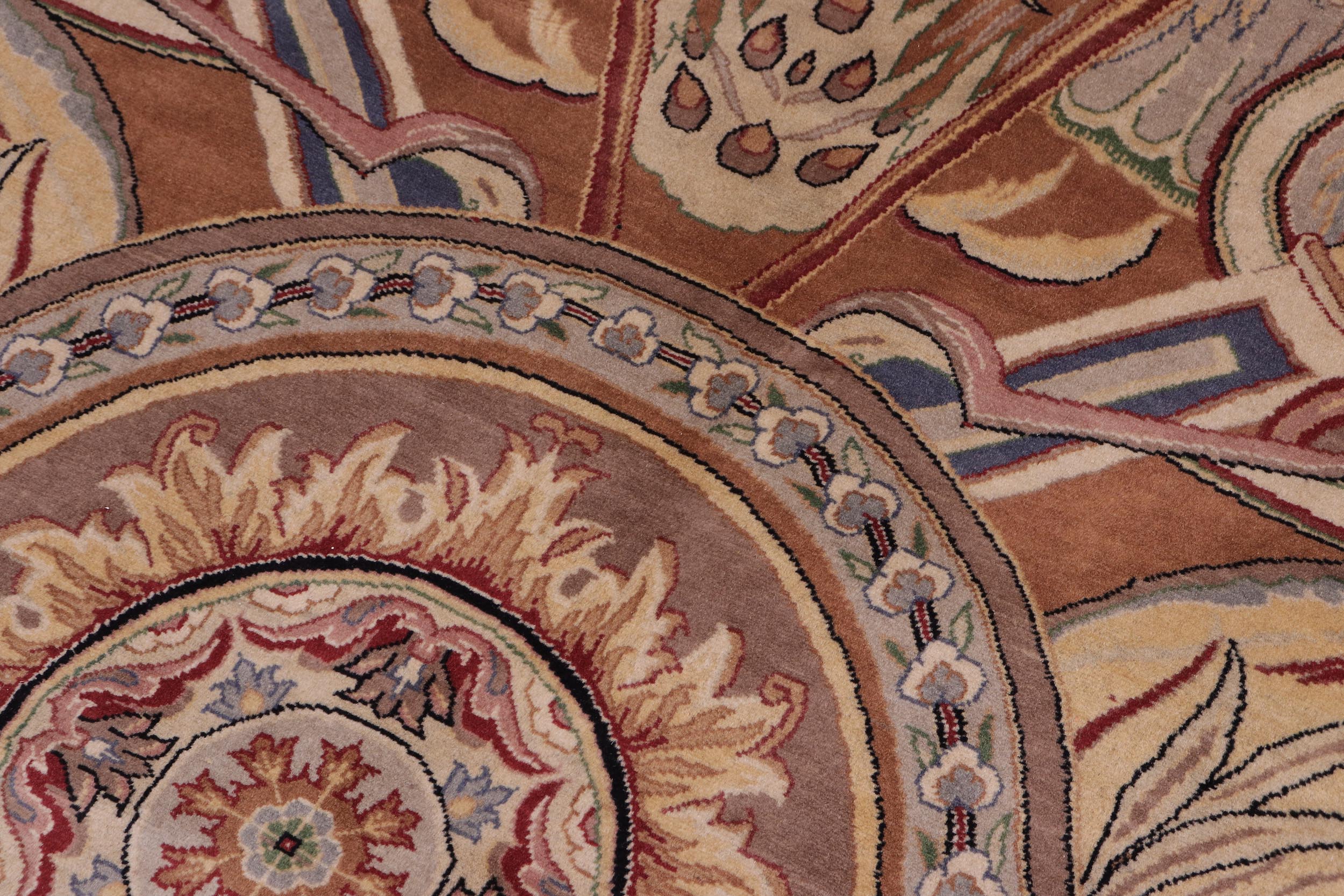 handmade Traditional Firdous Lt. Gray Black Hand Knotted RECTANGLE 100% WOOL area rug 10x14