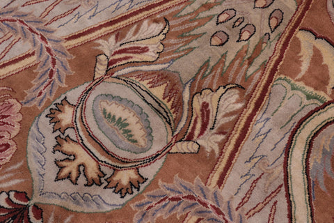 handmade Traditional Firdous Lt. Gray Black Hand Knotted RECTANGLE 100% WOOL area rug 10x14