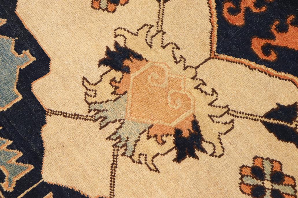 handmade Traditional Veg Dye Blue Beige Hand Knotted RECTANGLE 100% WOOL area rug 9 x 12