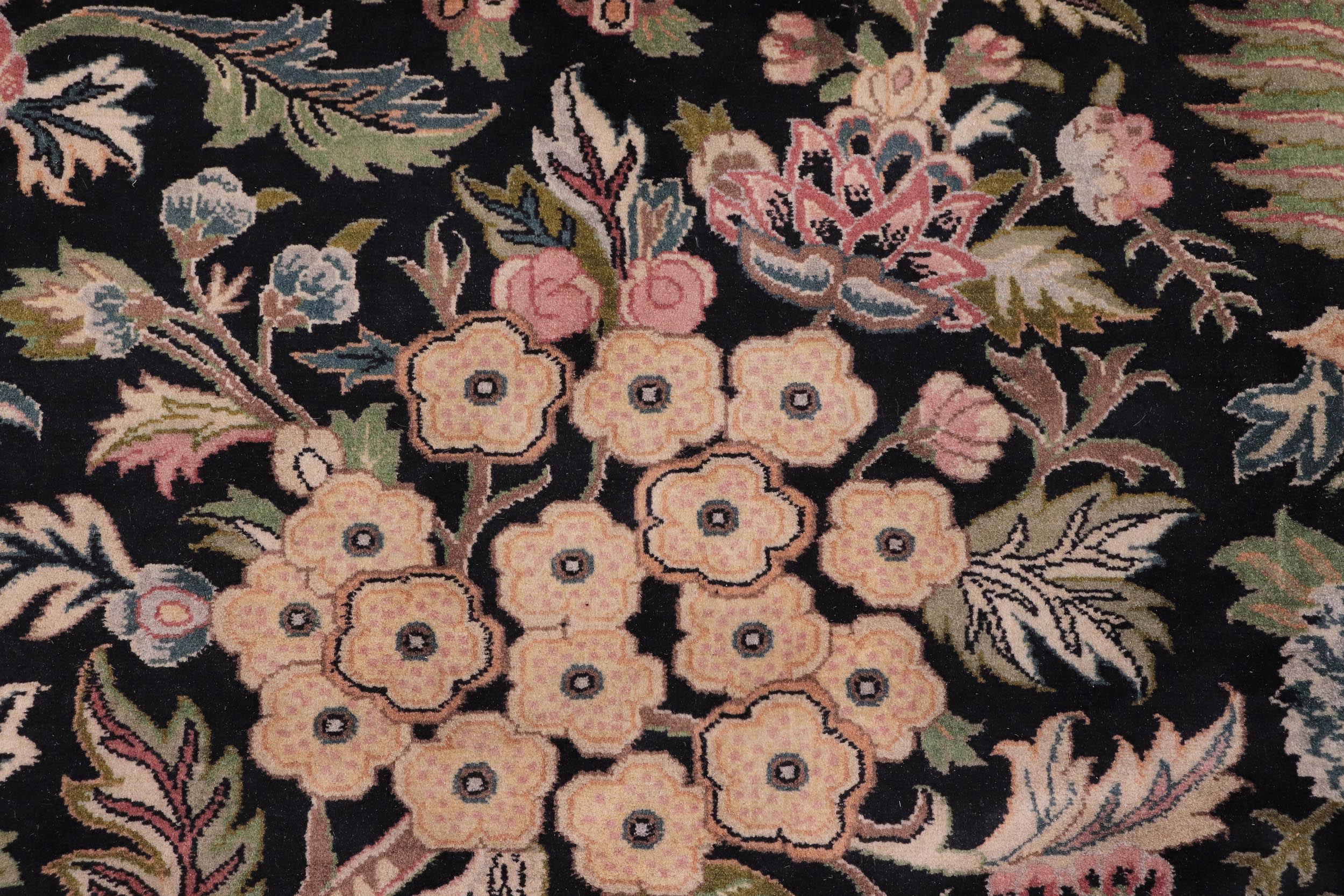 handmade Traditional Nagi Black Black Hand Knotted RECTANGLE 100% WOOL area rug 9x12