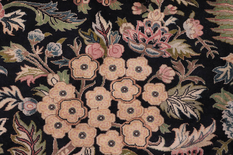 handmade Traditional Nagi Black Black Hand Knotted RECTANGLE 100% WOOL area rug 9x12