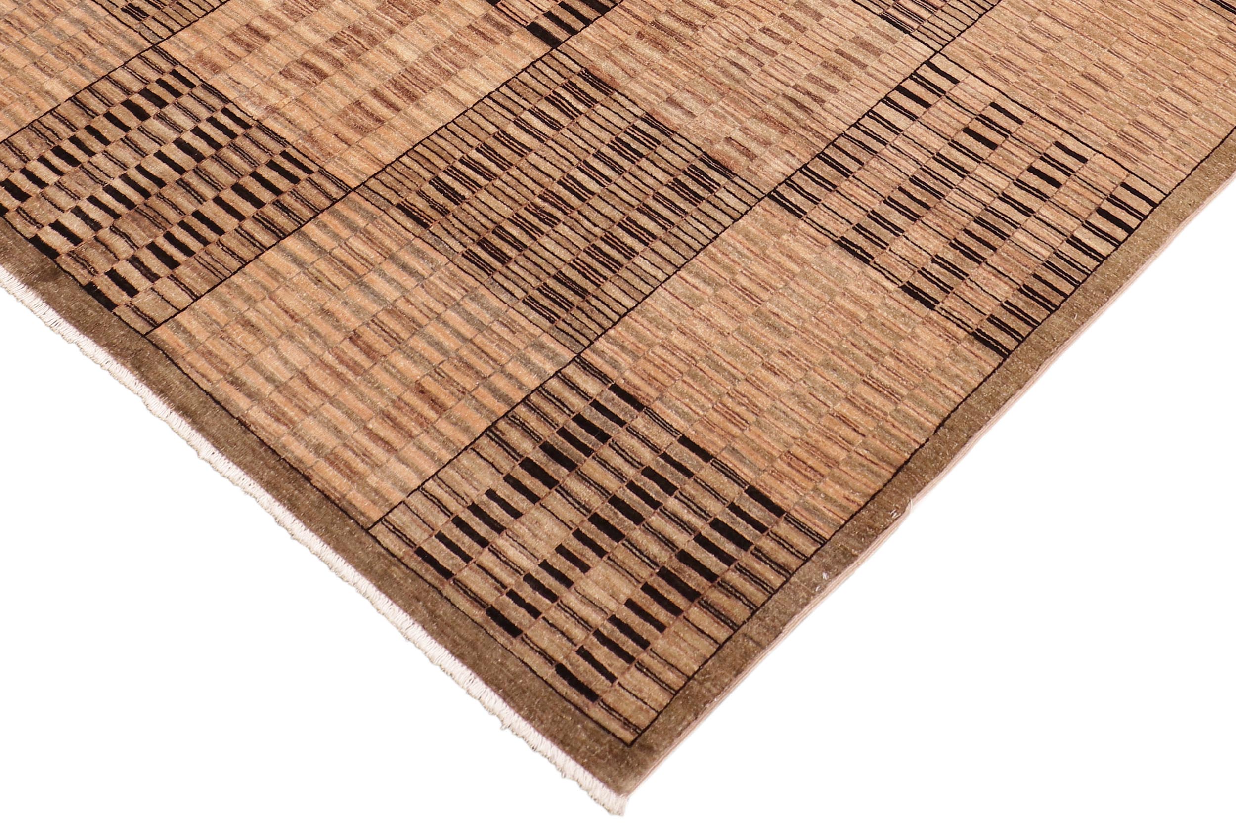 handmade Modern Gabbeh Tan Brown Hand Knotted RECTANGLE 100% WOOL area rug 8' x 10'