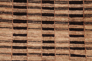 handmade Modern Gabbeh Tan Brown Hand Knotted RECTANGLE 100% WOOL area rug 8' x 10'