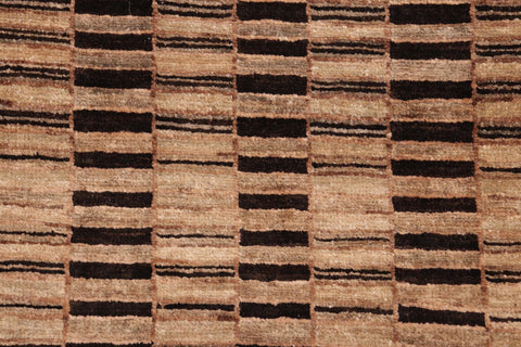 handmade Modern Gabbeh Tan Brown Hand Knotted RECTANGLE 100% WOOL area rug 8' x 10'