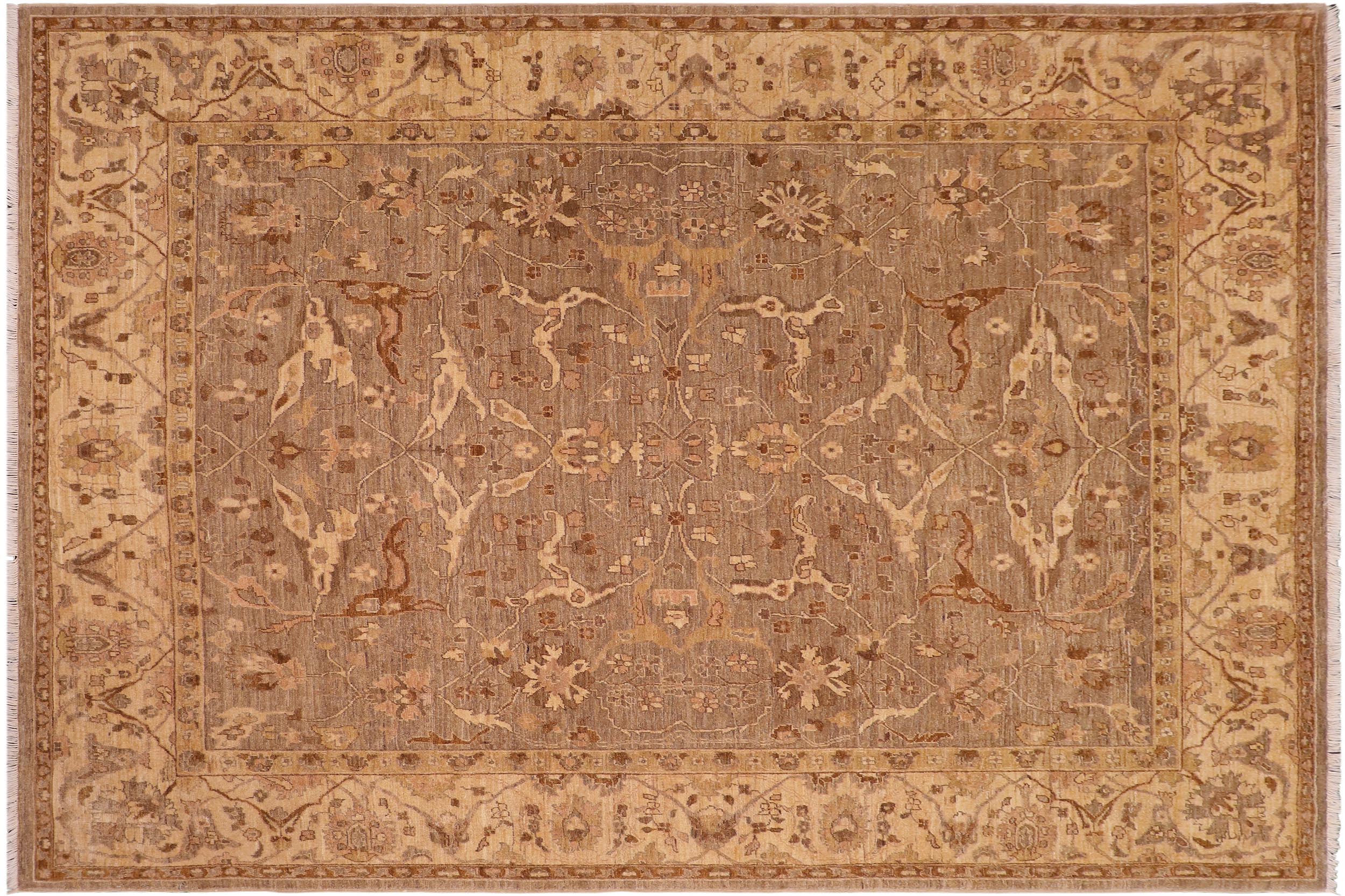 handmade Traditional Kafkaz Gray Tan Hand Knotted RECTANGLE 100% WOOL area rug 8x10