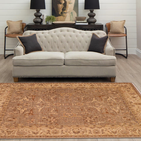 handmade Traditional Kafkaz Gray Tan Hand Knotted RECTANGLE 100% WOOL area rug 8x10