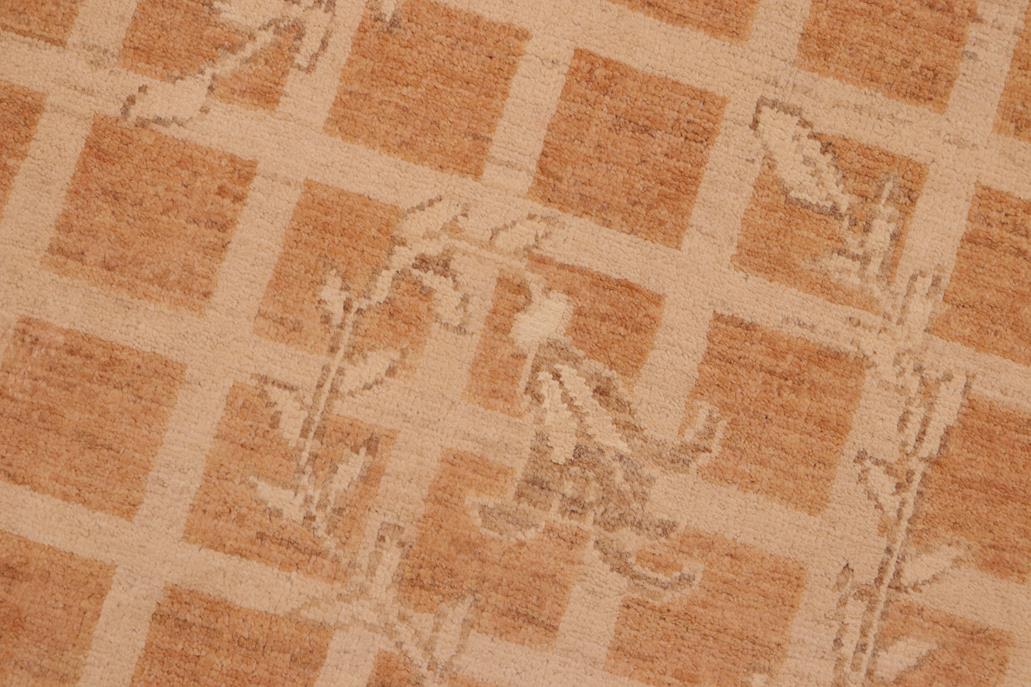 handmade Transitional Kafkaz Rust Tan Hand Knotted RECTANGLE 100% WOOL area rug 6 x 9