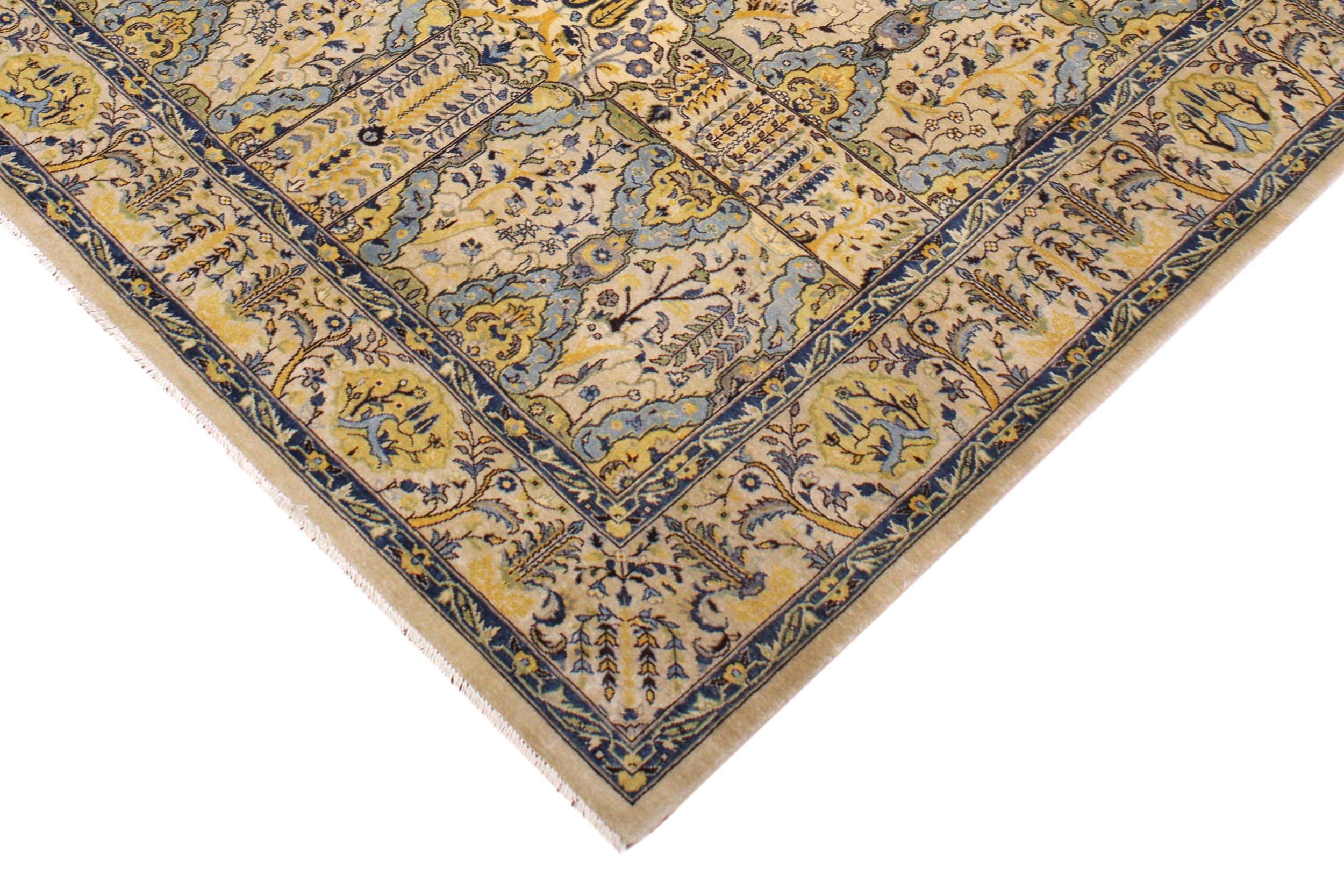 handmade Transitional Design Lt. Gray Lt. Gray Hand Knotted RECTANGLE 100% WOOL area rug 6' x 9'