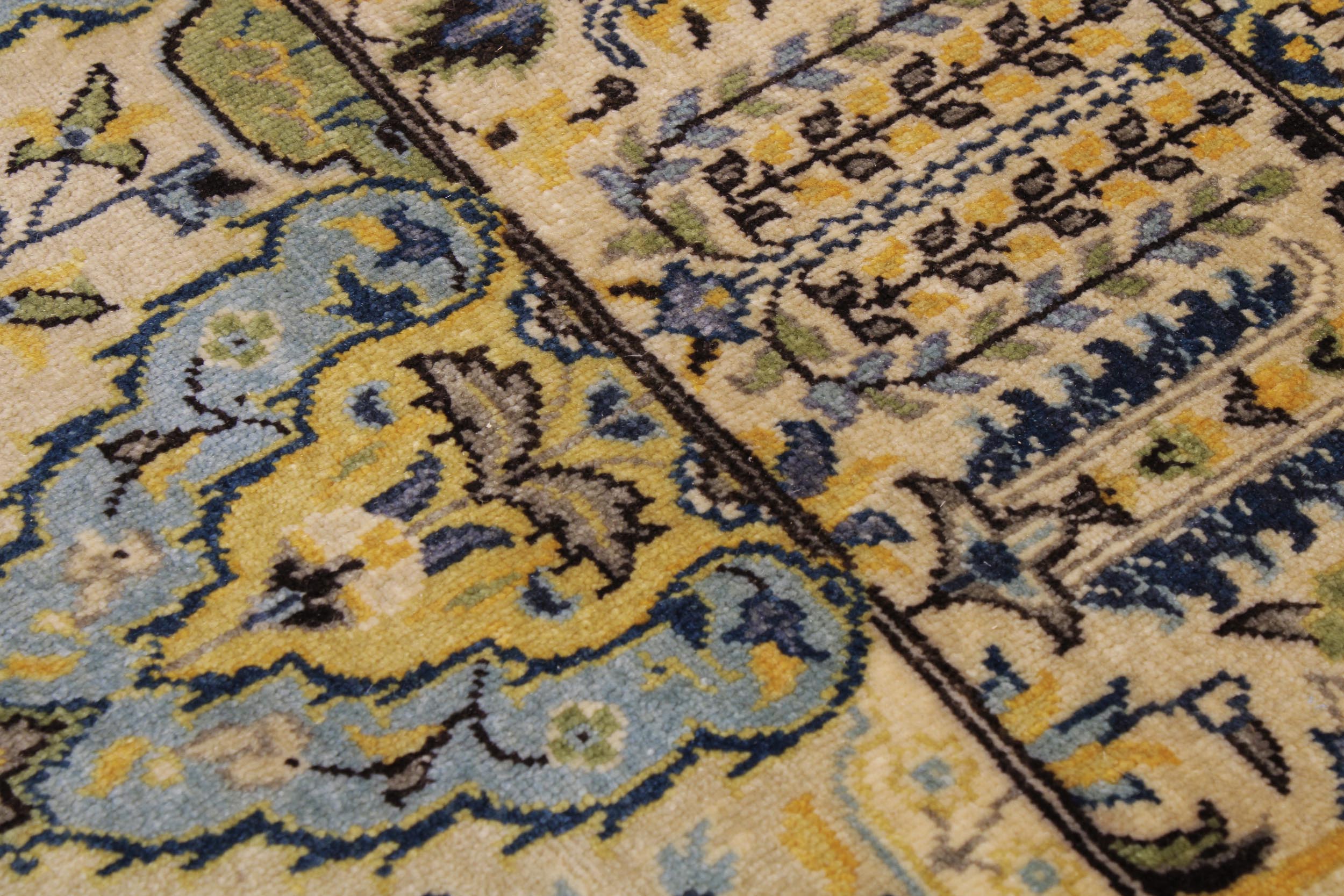 handmade Transitional Design Lt. Gray Lt. Gray Hand Knotted RECTANGLE 100% WOOL area rug 6' x 9'