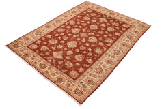 handmade Traditional Kafkaz Rust Tan Hand Knotted RECTANGLE 100% WOOL area rug 6 x 9