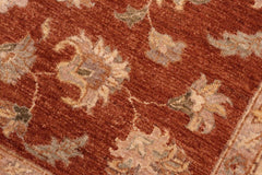 handmade Traditional Kafkaz Rust Tan Hand Knotted RECTANGLE 100% WOOL area rug 6 x 9