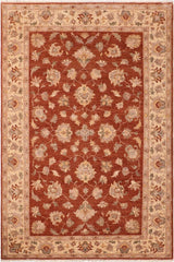 handmade Traditional Kafkaz Rust Tan Hand Knotted RECTANGLE 100% WOOL area rug 6 x 9