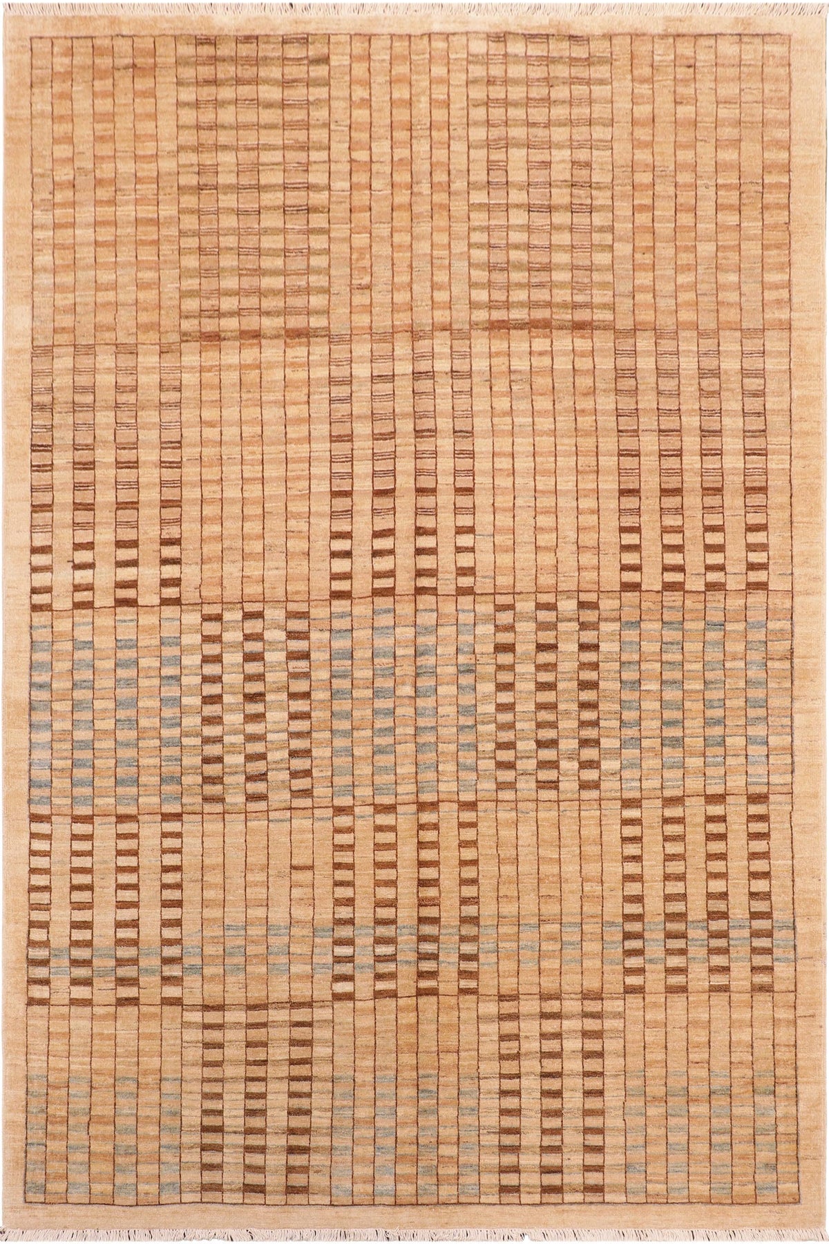 Shabby Chic Gabbeh Drucilla Tan/Brown Wool Rug - 6'0'' x 8'6''