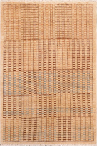 Shabby Chic Gabbeh Drucilla Tan/Brown Wool Rug - 6'0'' x 8'6''