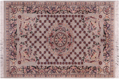 handmade Traditional  Gray Blue Hand Knotted RECTANGLE 100% WOOL area rug 3x4
