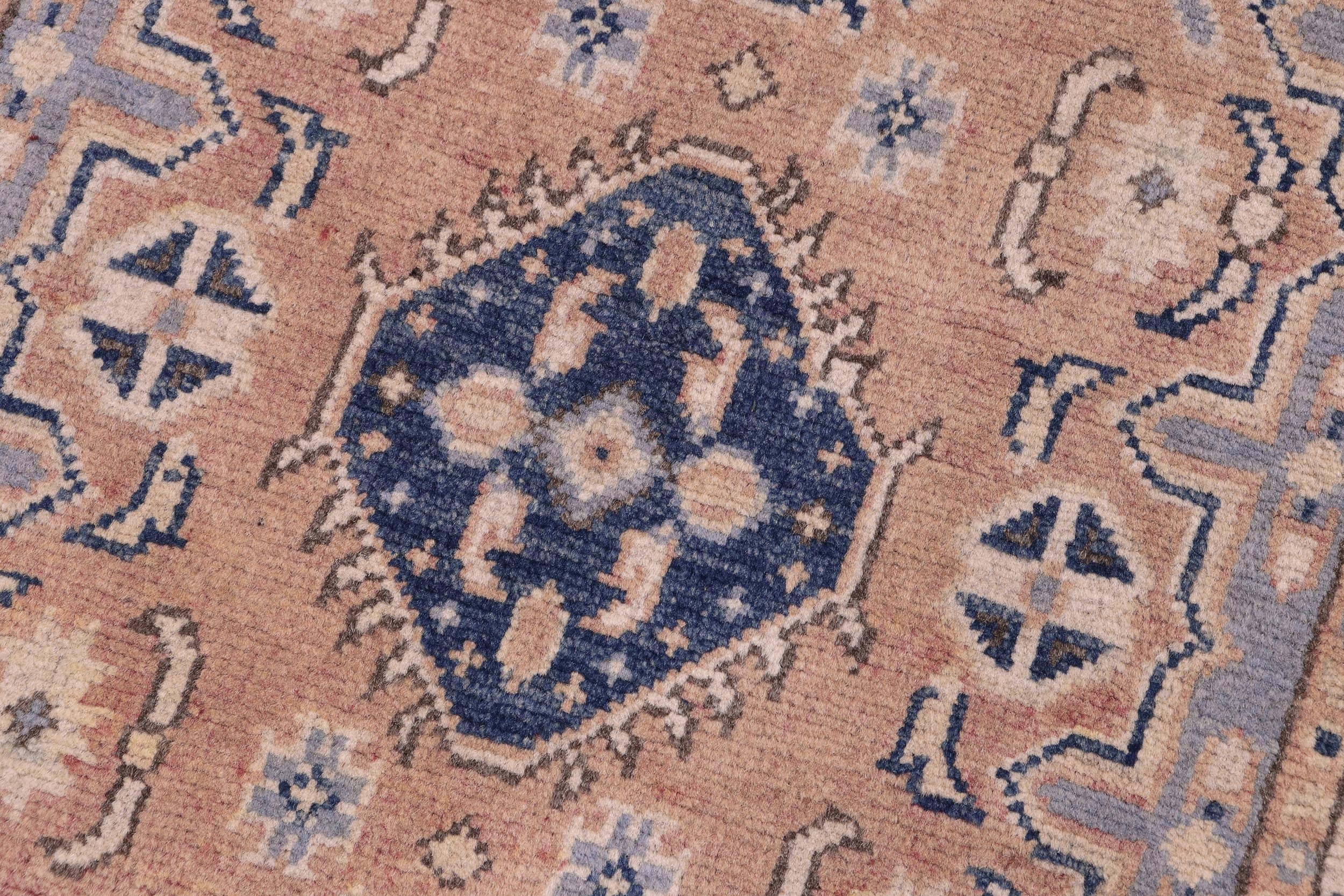 handmade Traditional Kafkaz Brown Ivory Hand Knotted RECTANGLE 100% WOOL area rug 2' x 3'