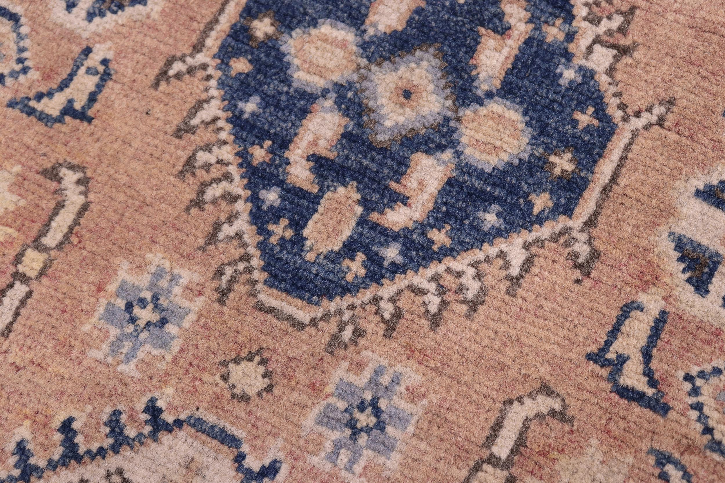 handmade Traditional Kafkaz Brown Ivory Hand Knotted RECTANGLE 100% WOOL area rug 2' x 3'