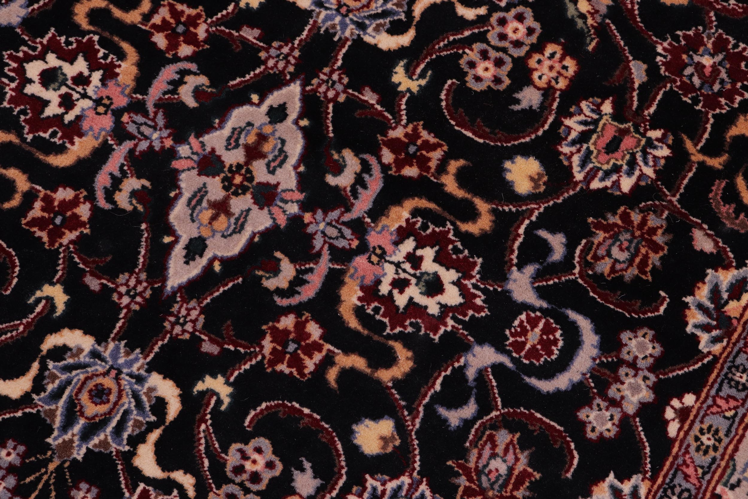 handmade Traditional Abasi Afsha Black Gray Hand Knotted RECTANGLE 100% WOOL area rug 3x5