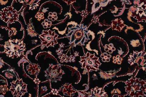 handmade Traditional Abasi Afsha Black Gray Hand Knotted RECTANGLE 100% WOOL area rug 3x5