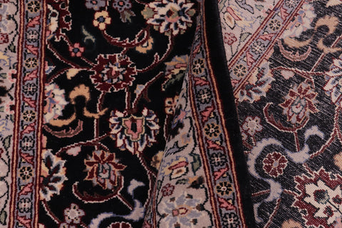 handmade Traditional Abasi Afsha Black Gray Hand Knotted RECTANGLE 100% WOOL area rug 3x5